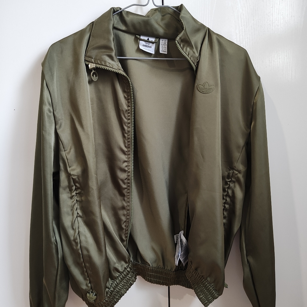 Adidas Olive Green Bomber Jacket